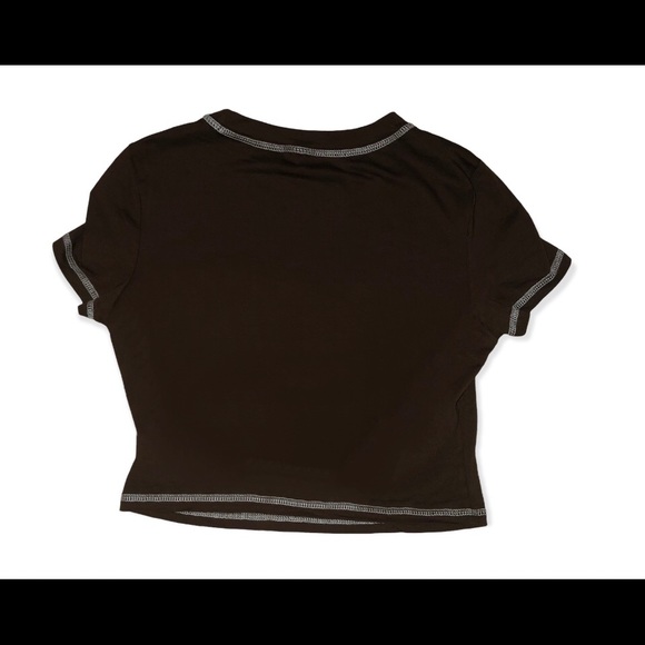 SHEIN brown skeleton skateboard crop top! - Picture 2 of 3